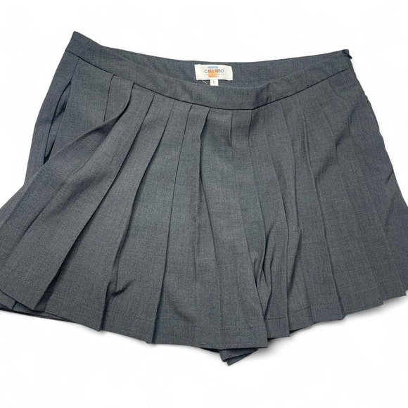 Cali 1850 y2k Preppy grey pleated mini skort - Large - Picture 5 of 7